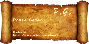 Posza Gedeon névjegykártya